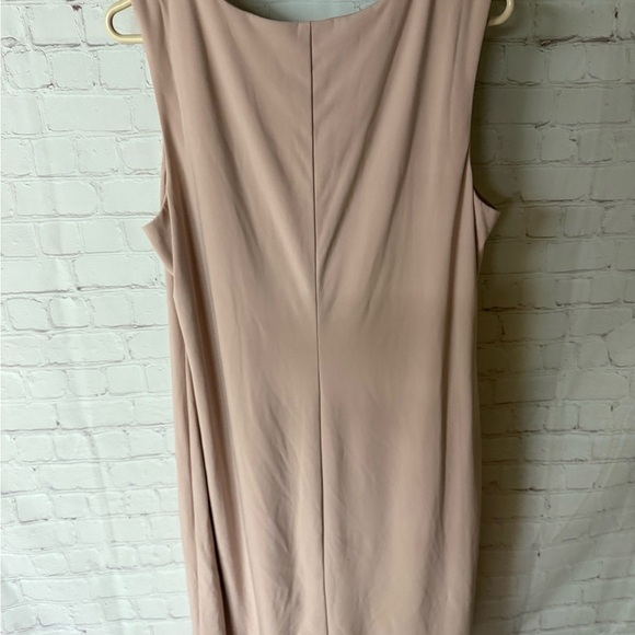 Elegant 2Pc R&M Blush Cream Lace Overlay & Dress - Picture 6 of 8